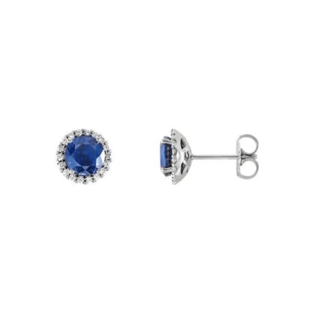 Chatham Sapphire Earrings