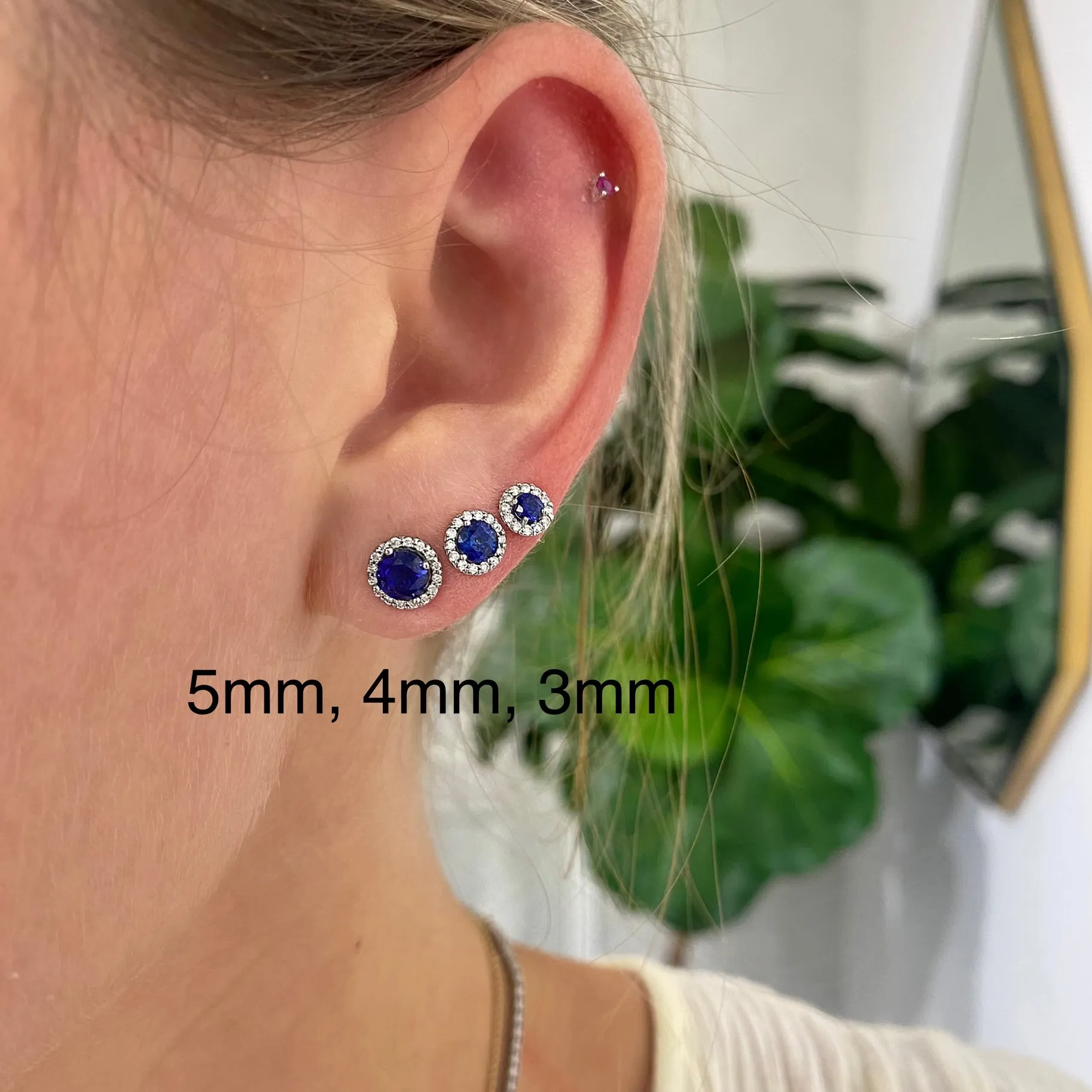 Chatham Sapphire Earrings