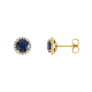 Chatham Sapphire Earrings