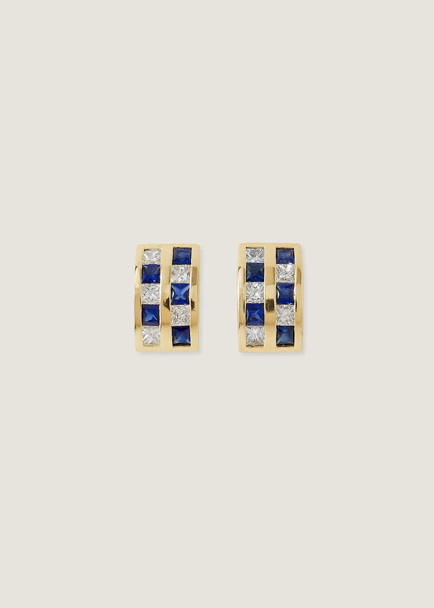 Chloé Sapphire Checkered Earrings