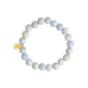 Chunky Lilac Lavender Mayan Jade Signature Stretch Bracelet