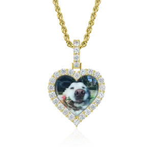 Custom Heart Photo Pendant