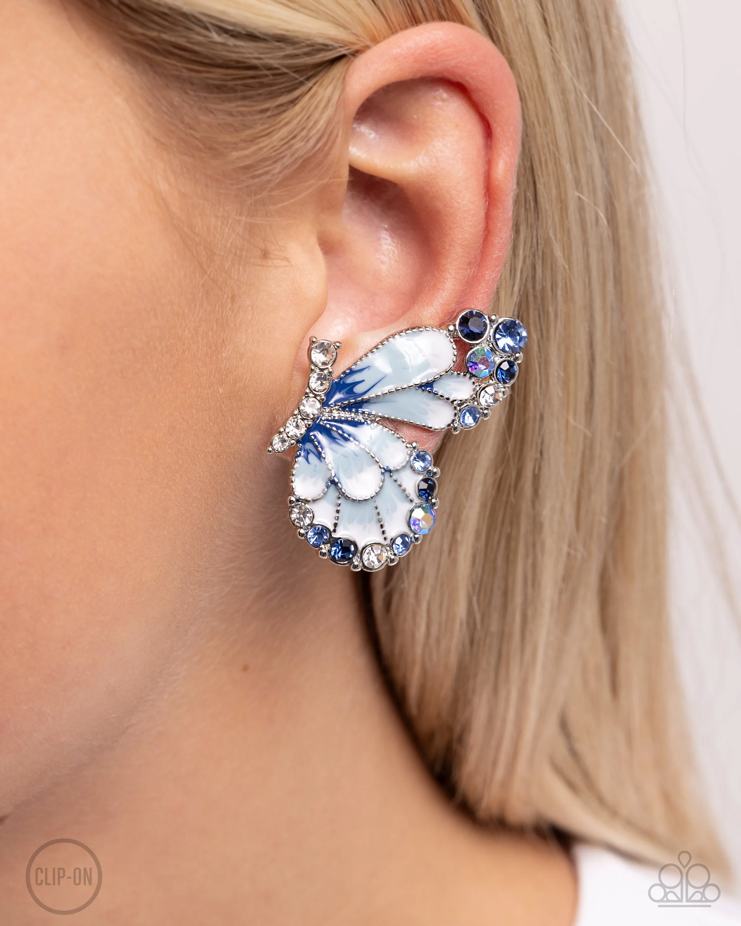 Decadent Descent - Blue Earrings