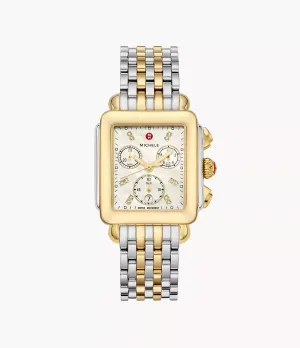 Deco Two-Tone 18K Gold Diamond Dial Watch MWW06A000779