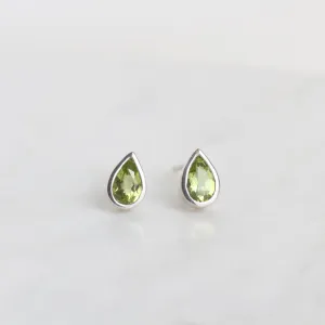 Dewdrop Peridot Post Earrings