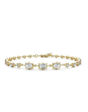 Emerald Cut Vanguard Line Bracelet