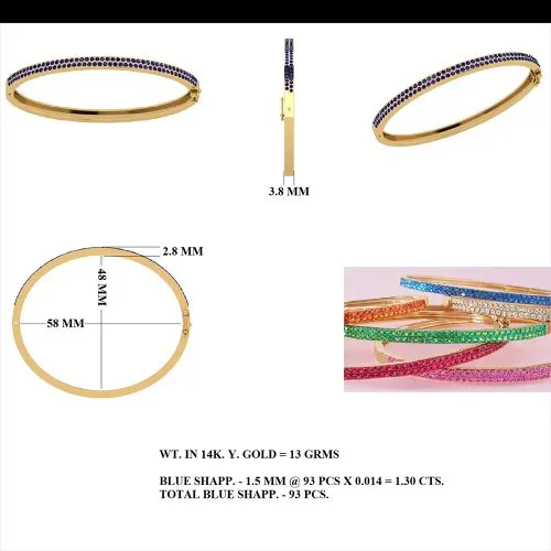 Emerald Gold Bangle