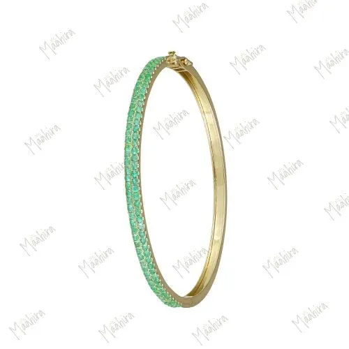 Emerald Gold Bangle