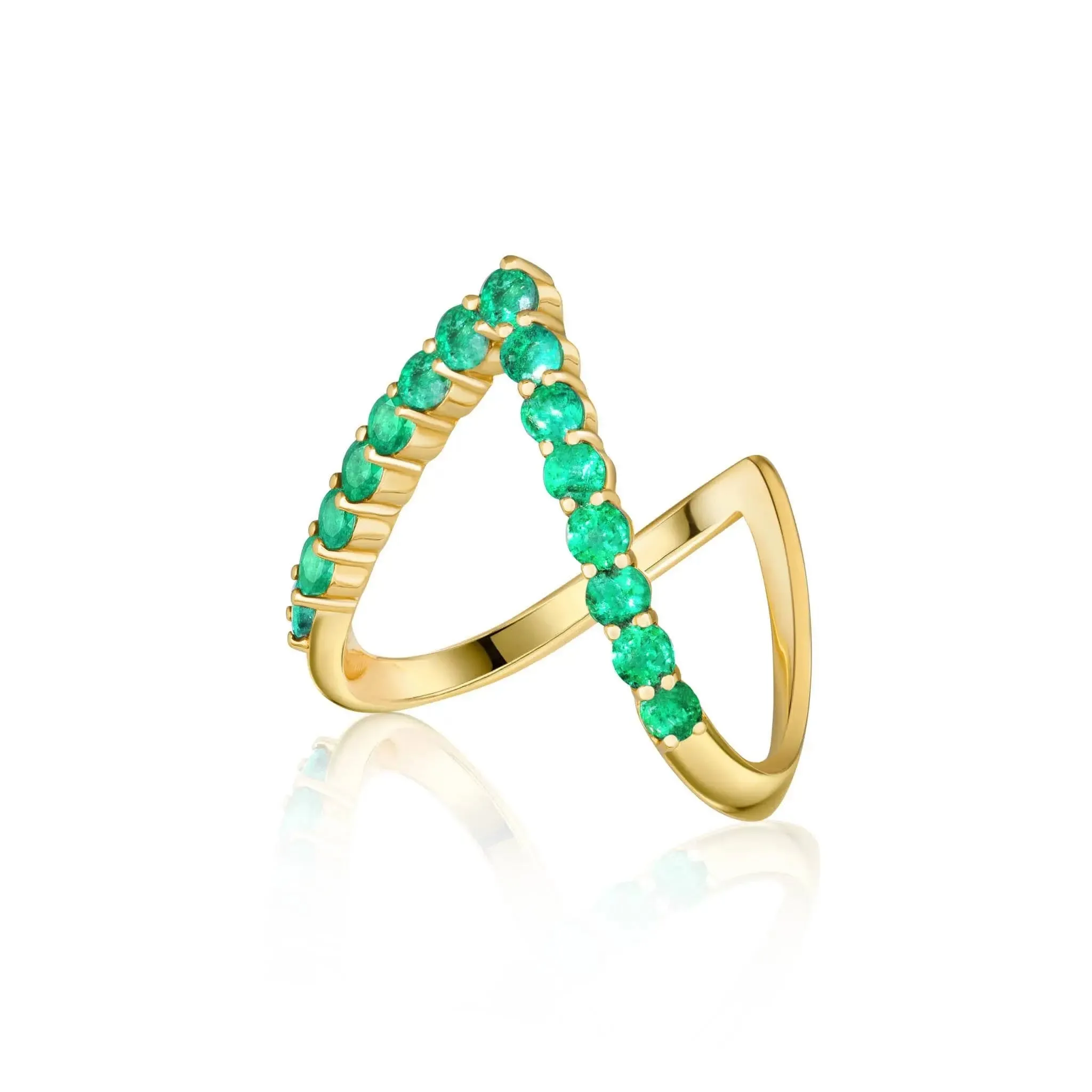 Emerald V Ring