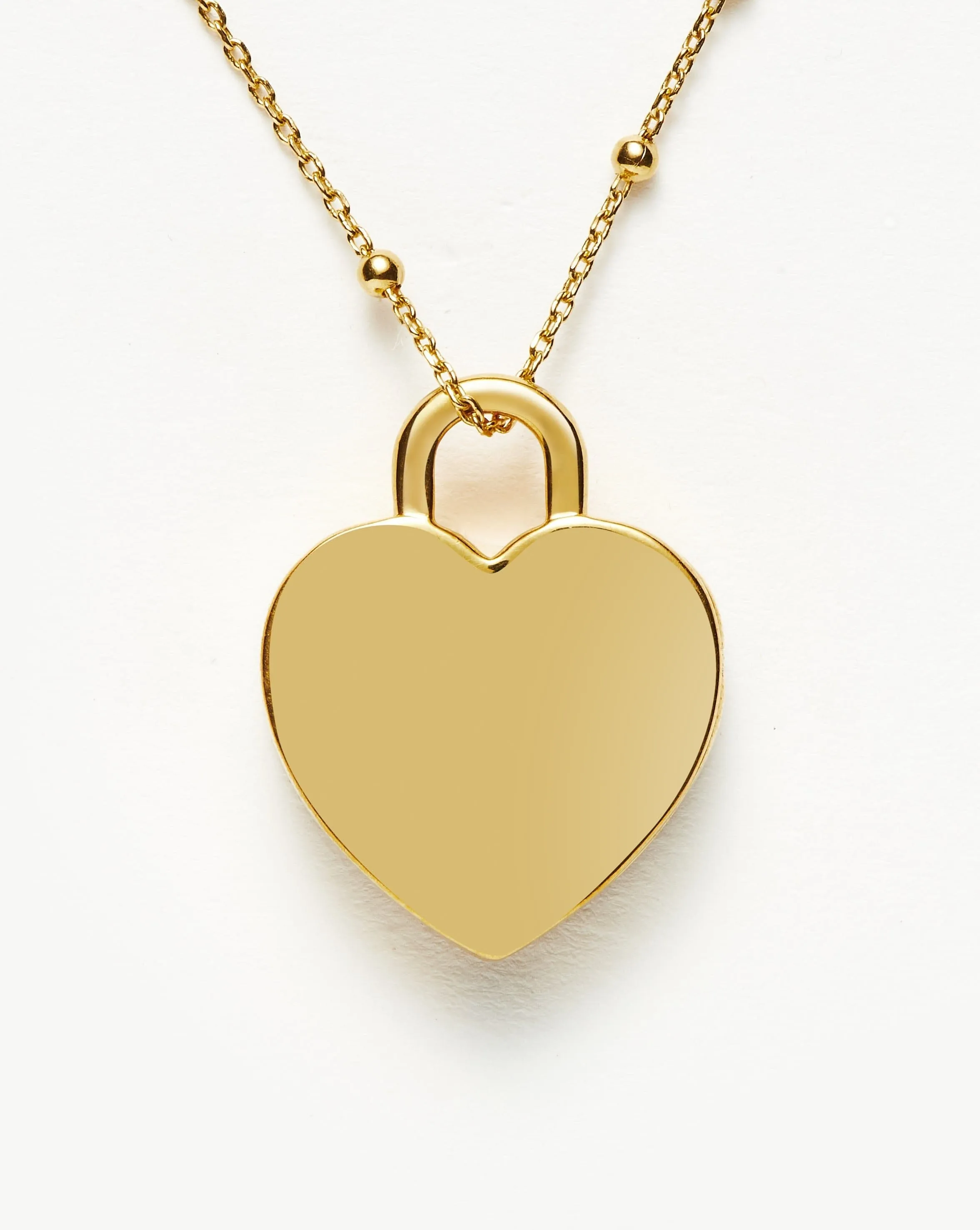 Engravable Heart Locket Necklace | 18ct Gold Plated