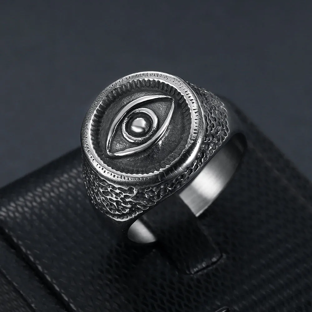 EVIL EYE SIGNET RING