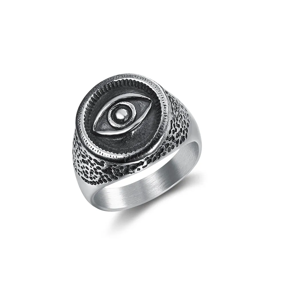 EVIL EYE SIGNET RING