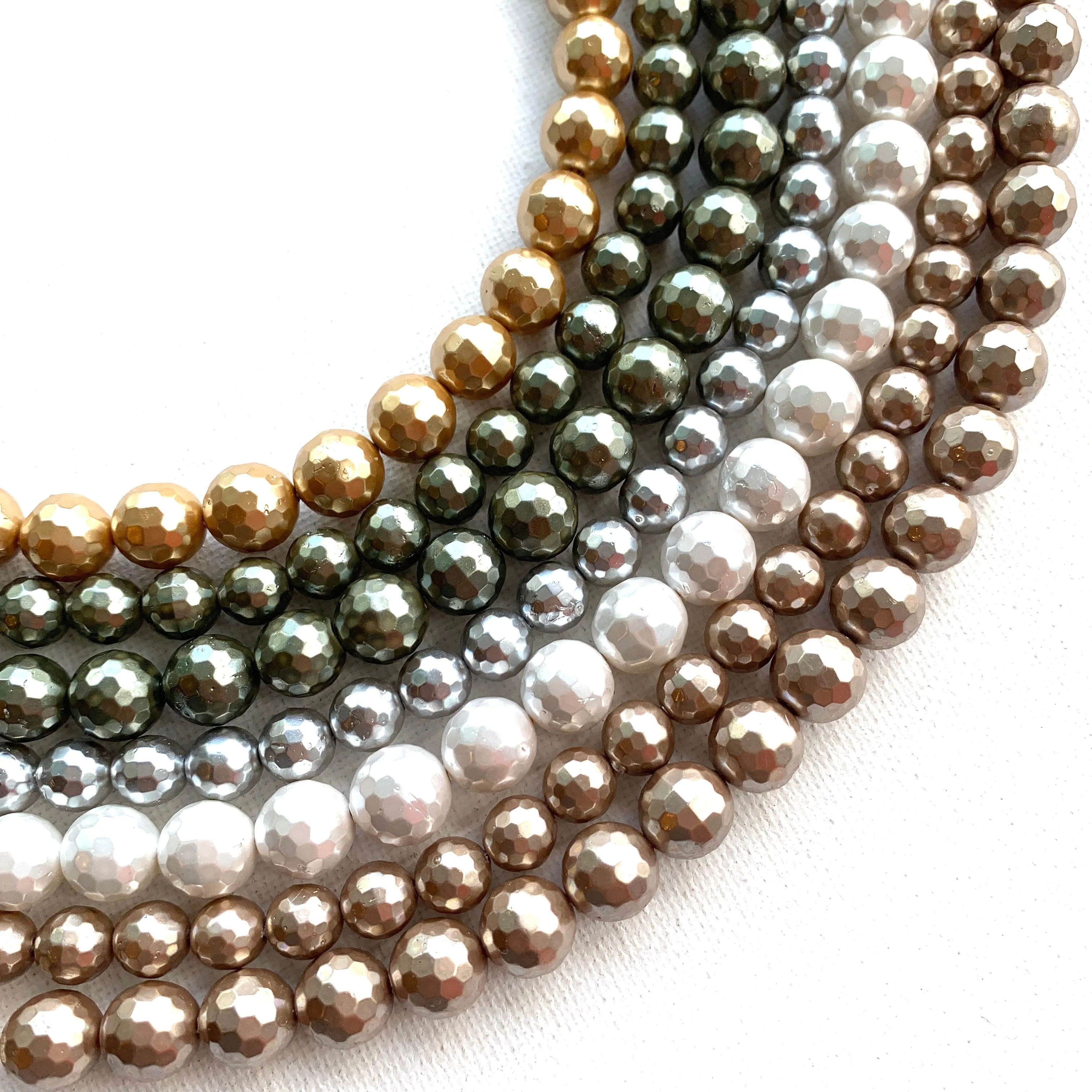 Faceted Glass Pearls