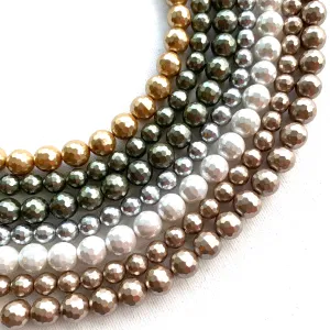 Faceted Glass Pearls