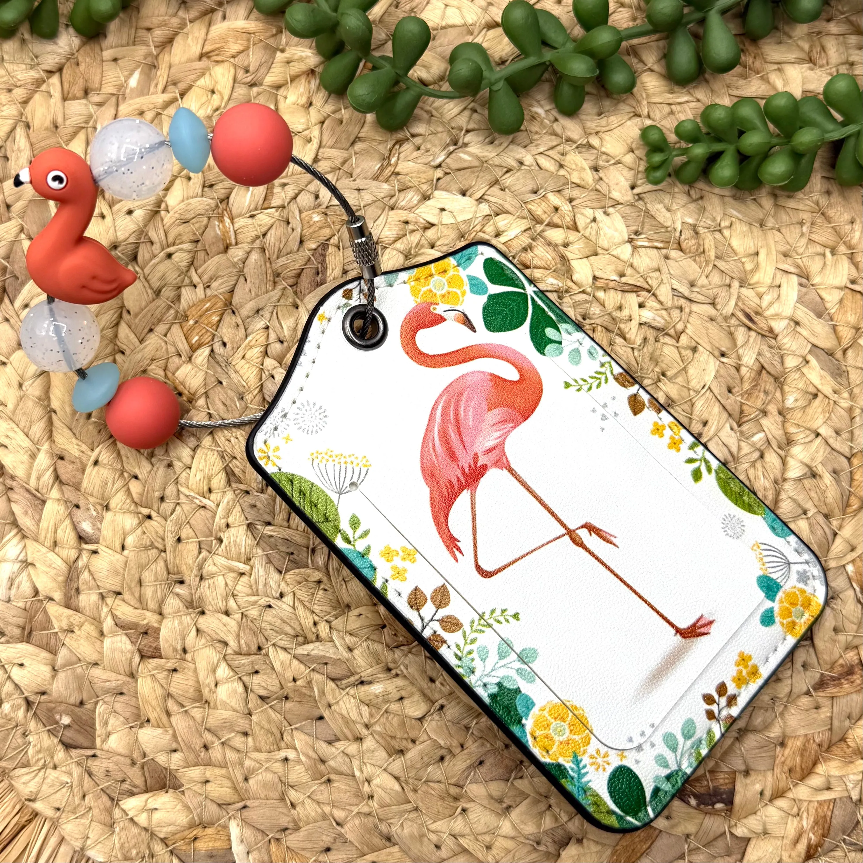 Flamingo Luggage Tag Kit