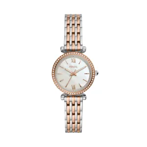 Fossil Carlie Mini Three-Hand Two-Tone Stainless Steel Watch ES4649