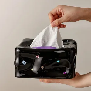 Gem Galore Ceramic Tissue Box