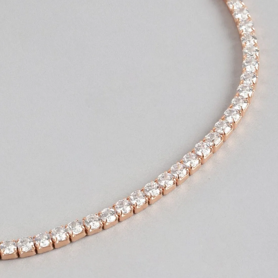 Glimmering Elegance One-Line CZ 925 Sterling Silver Bracelet