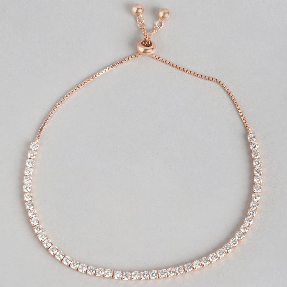 Glimmering Elegance One-Line CZ 925 Sterling Silver Bracelet