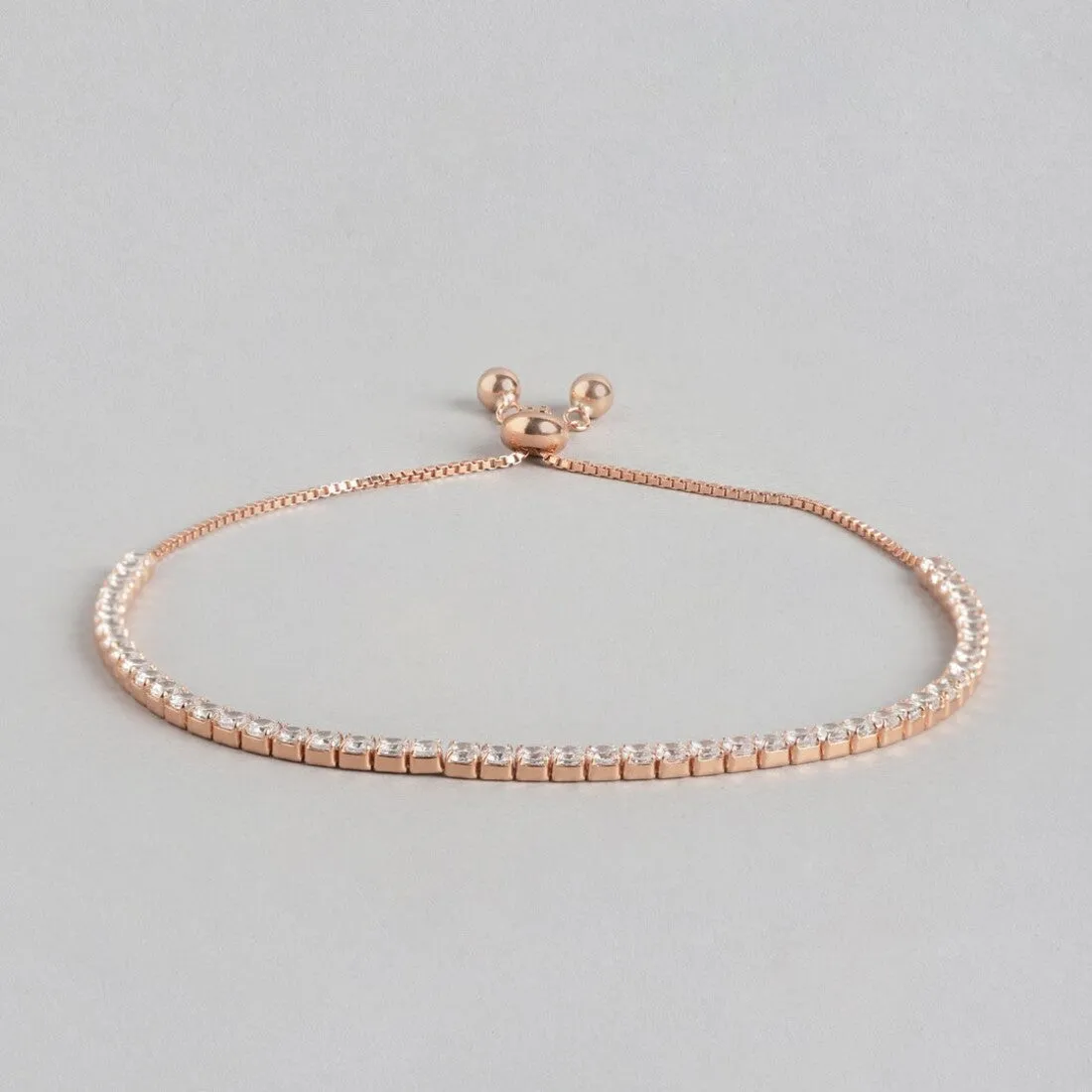 Glimmering Elegance One-Line CZ 925 Sterling Silver Bracelet