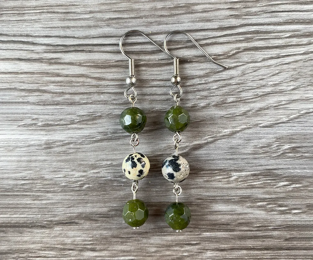 Green Anaconda Stretch Bracelet & Earring Set