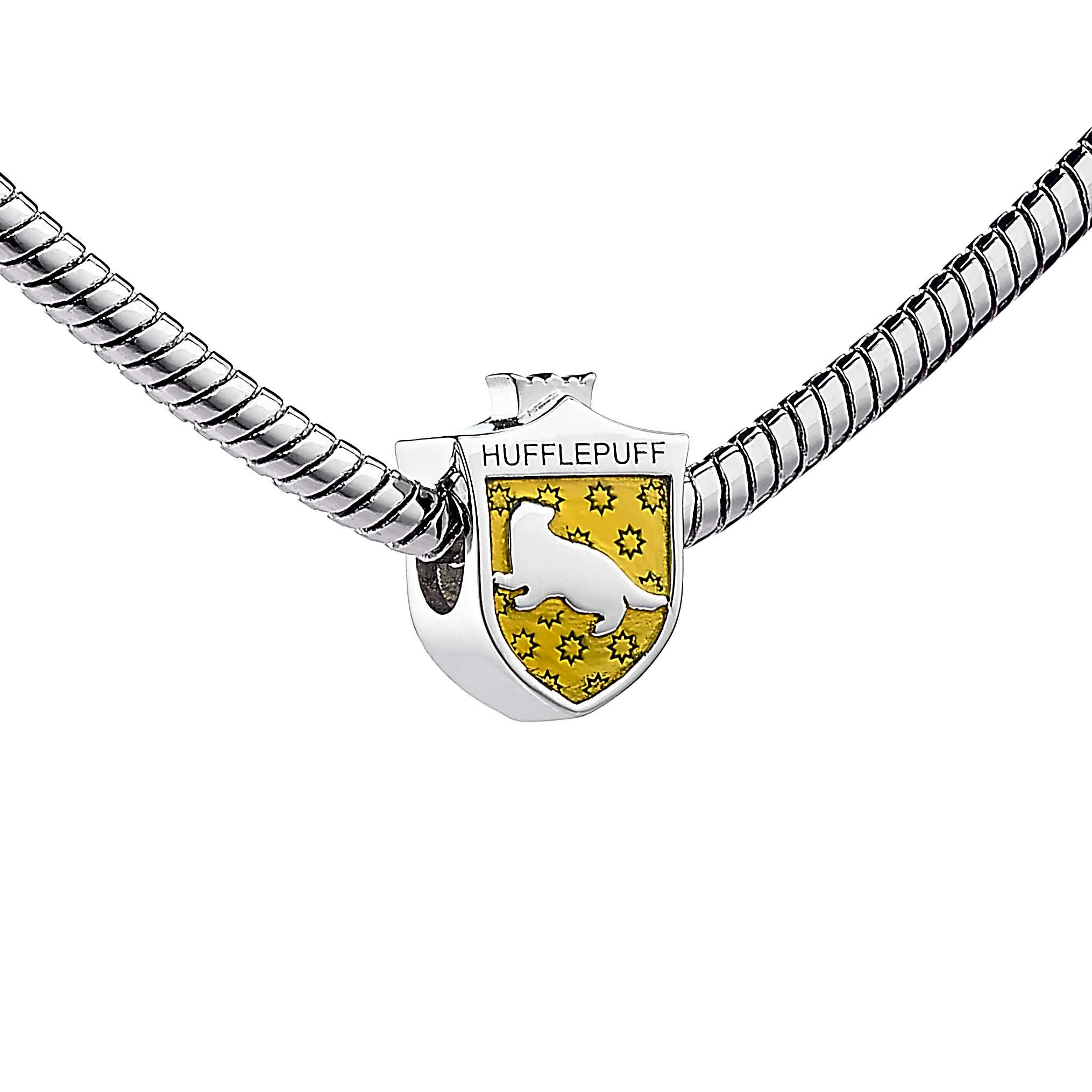 Harry Potter Sterling Silver Hufflepuff Spacer Bead SB000219
