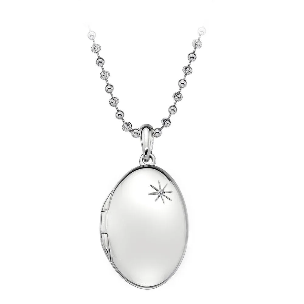 Hot Diamonds Silver Oval Locket DP143