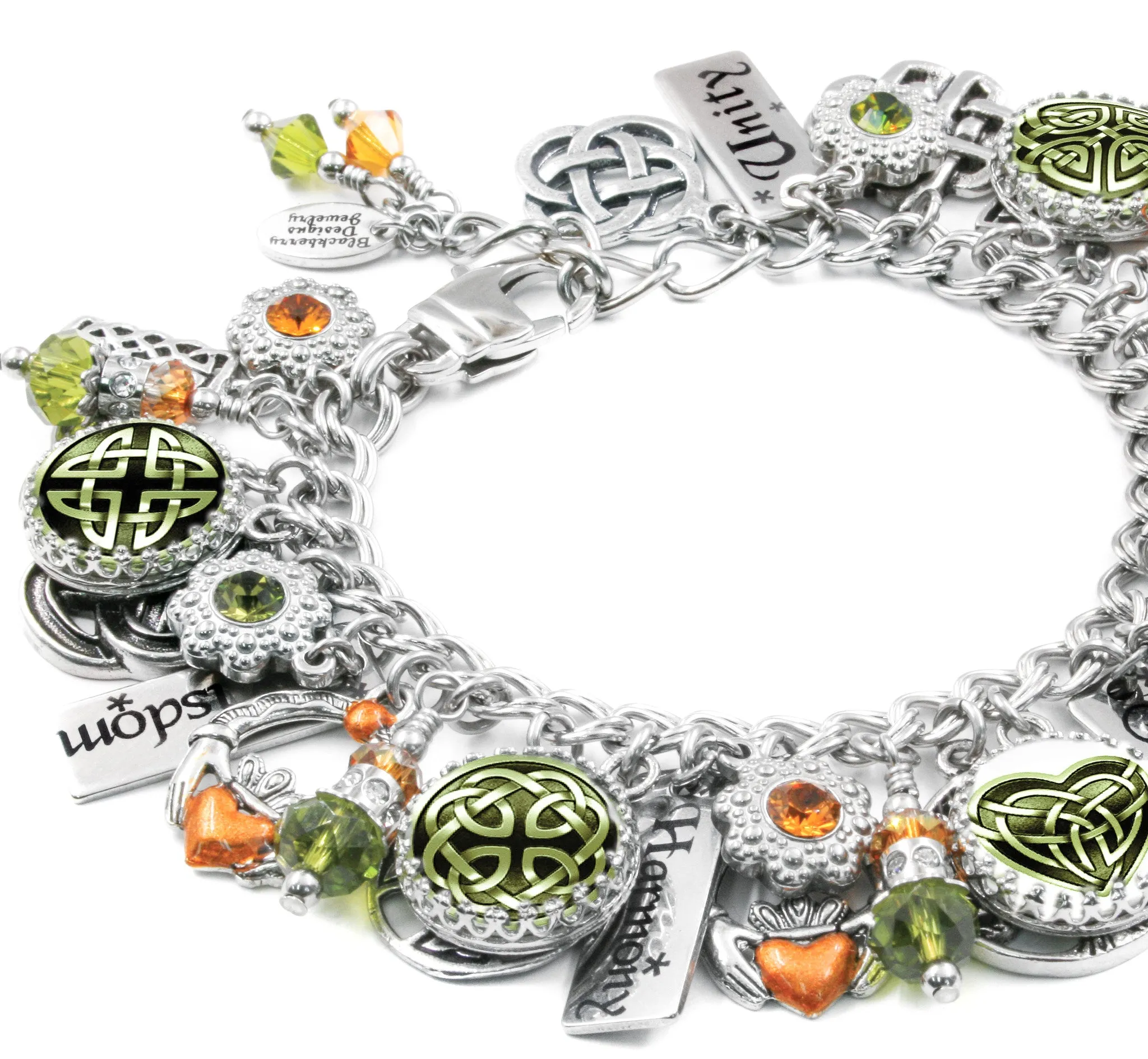Irish Claddagh Charm Bracelet