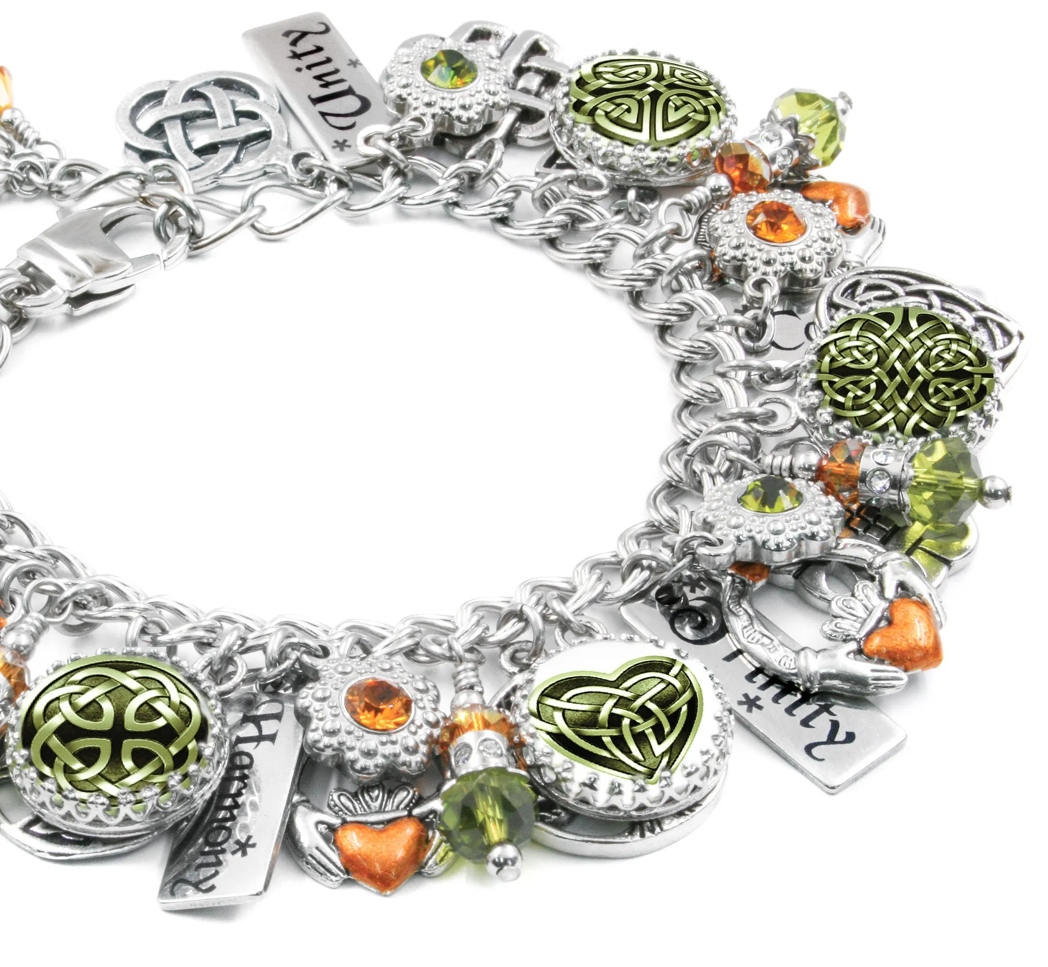 Irish Claddagh Charm Bracelet