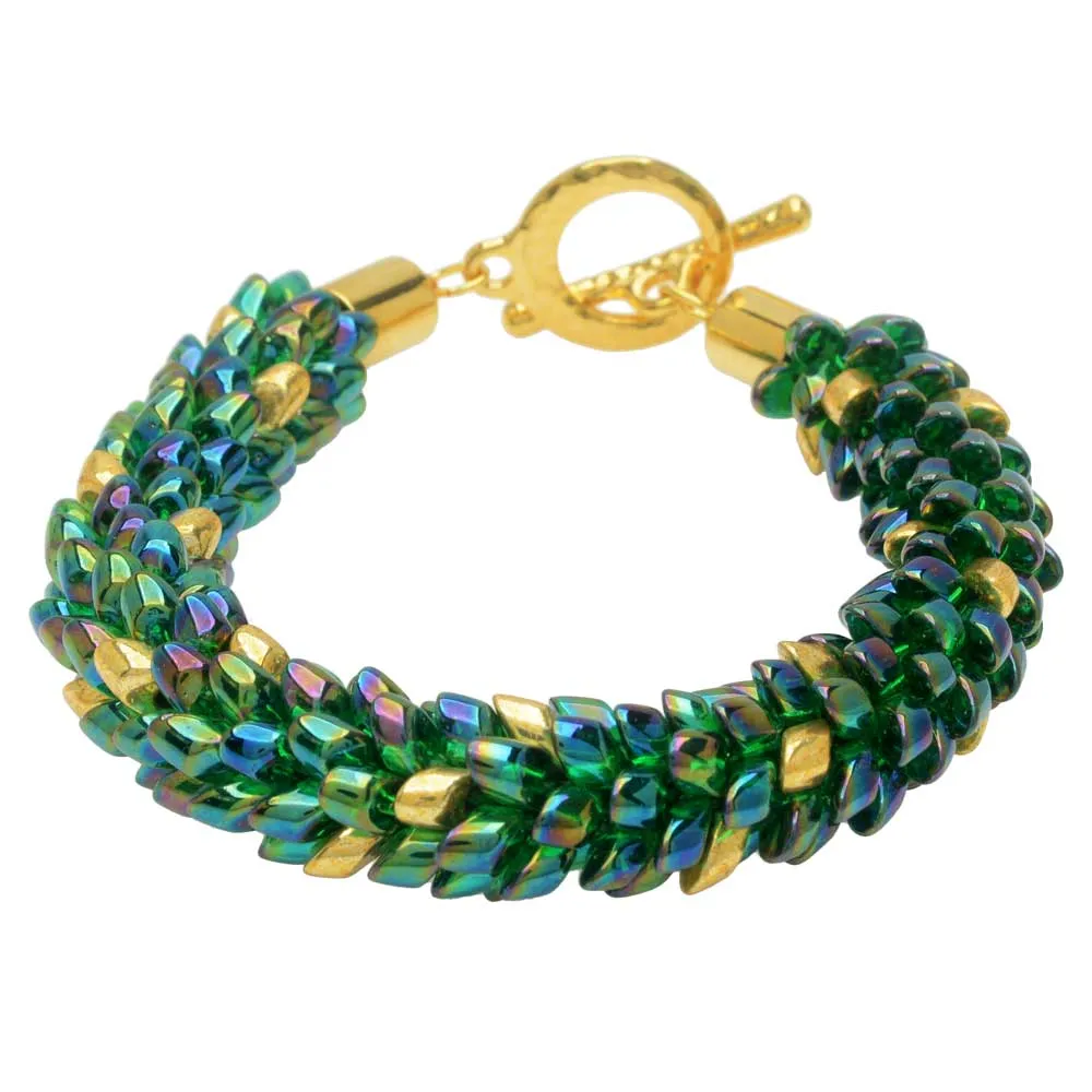 Jade Dragon Kumihimo Bracelet