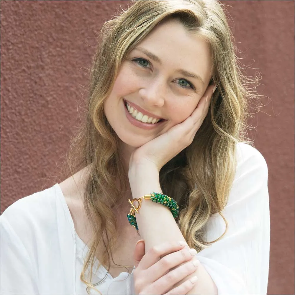 Jade Dragon Kumihimo Bracelet