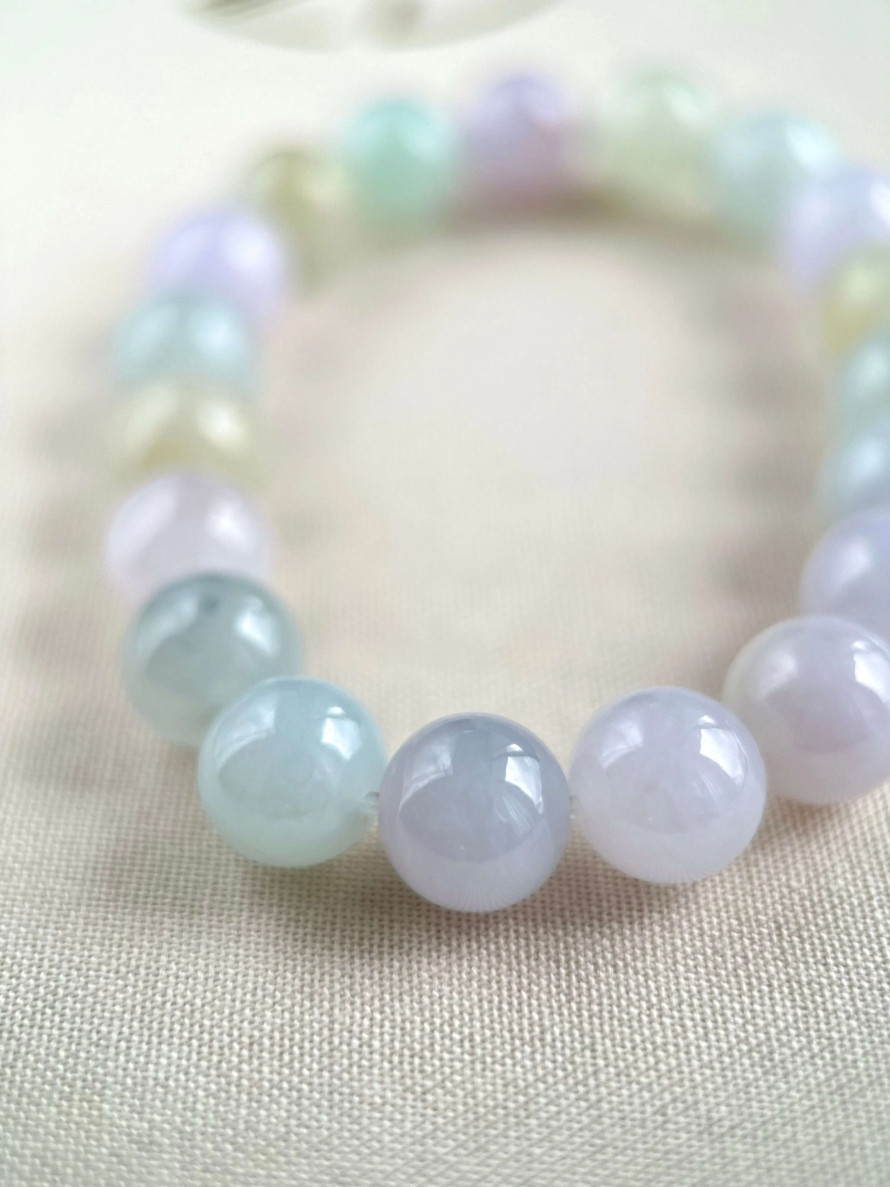 Macaron Blush Jade Bracelet