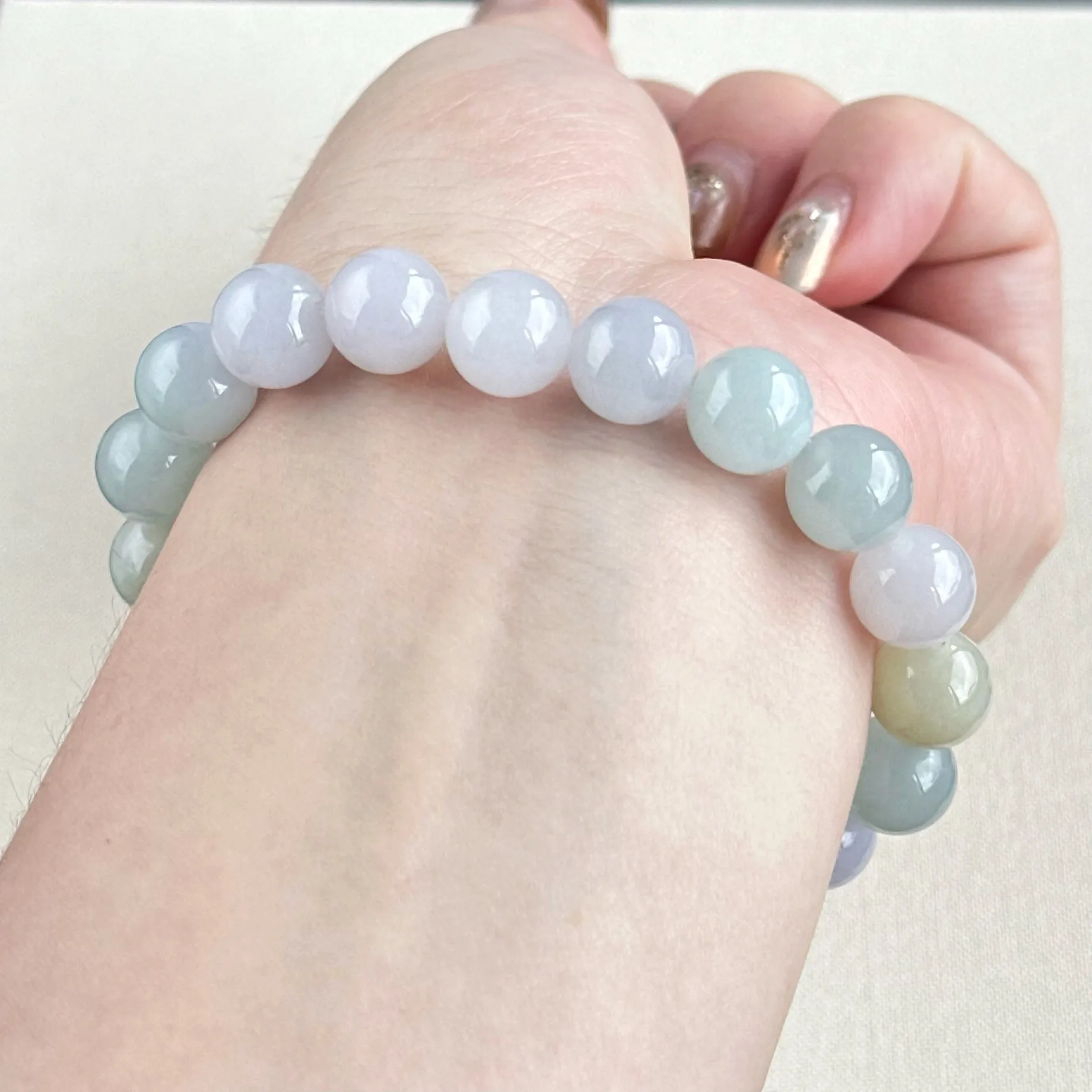 Macaron Blush Jade Bracelet