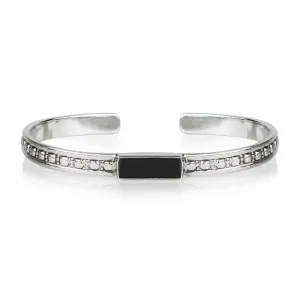 Maharani Men's Open Bracelet - Black Onyx