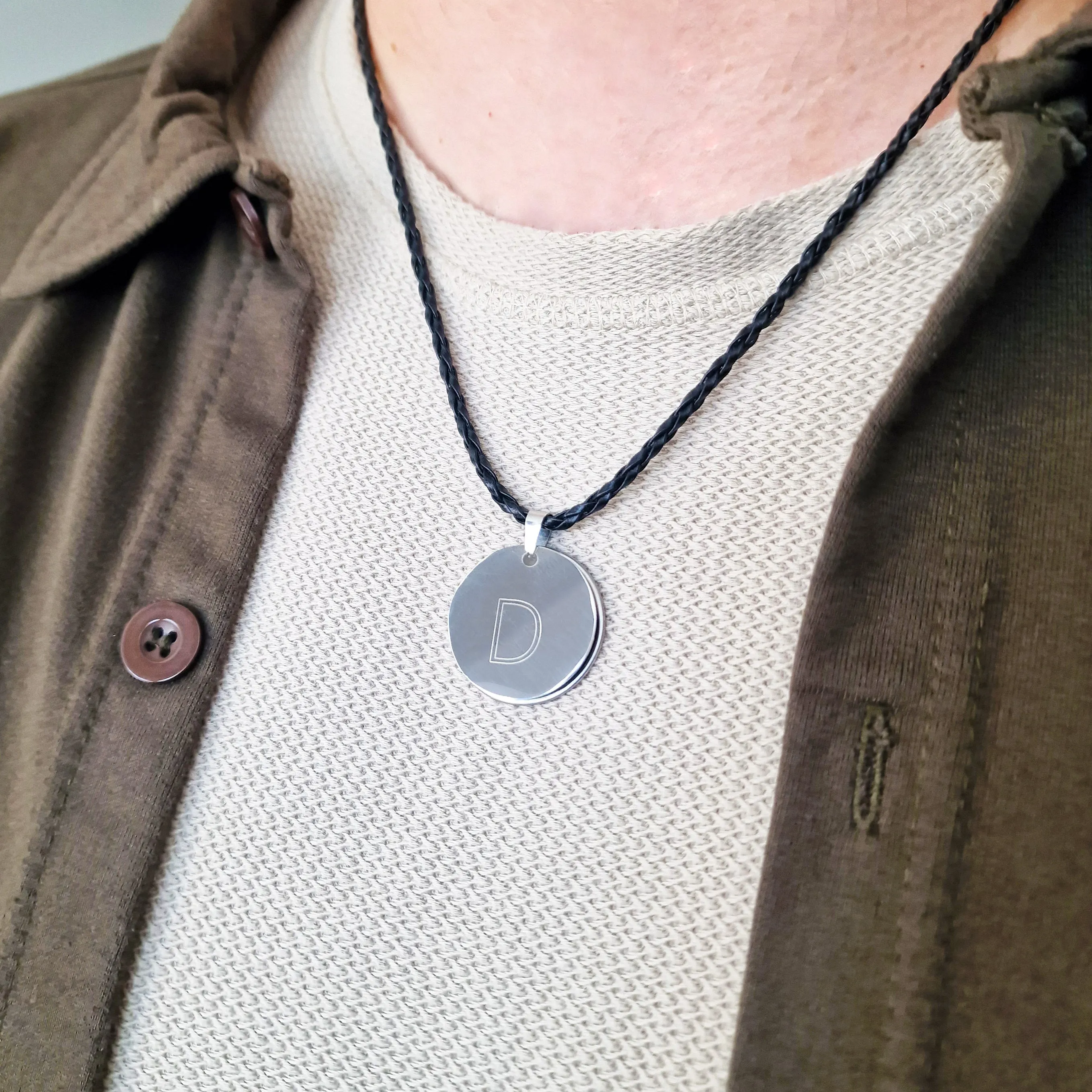 Men's Personalised Secret Photo Family Necklace