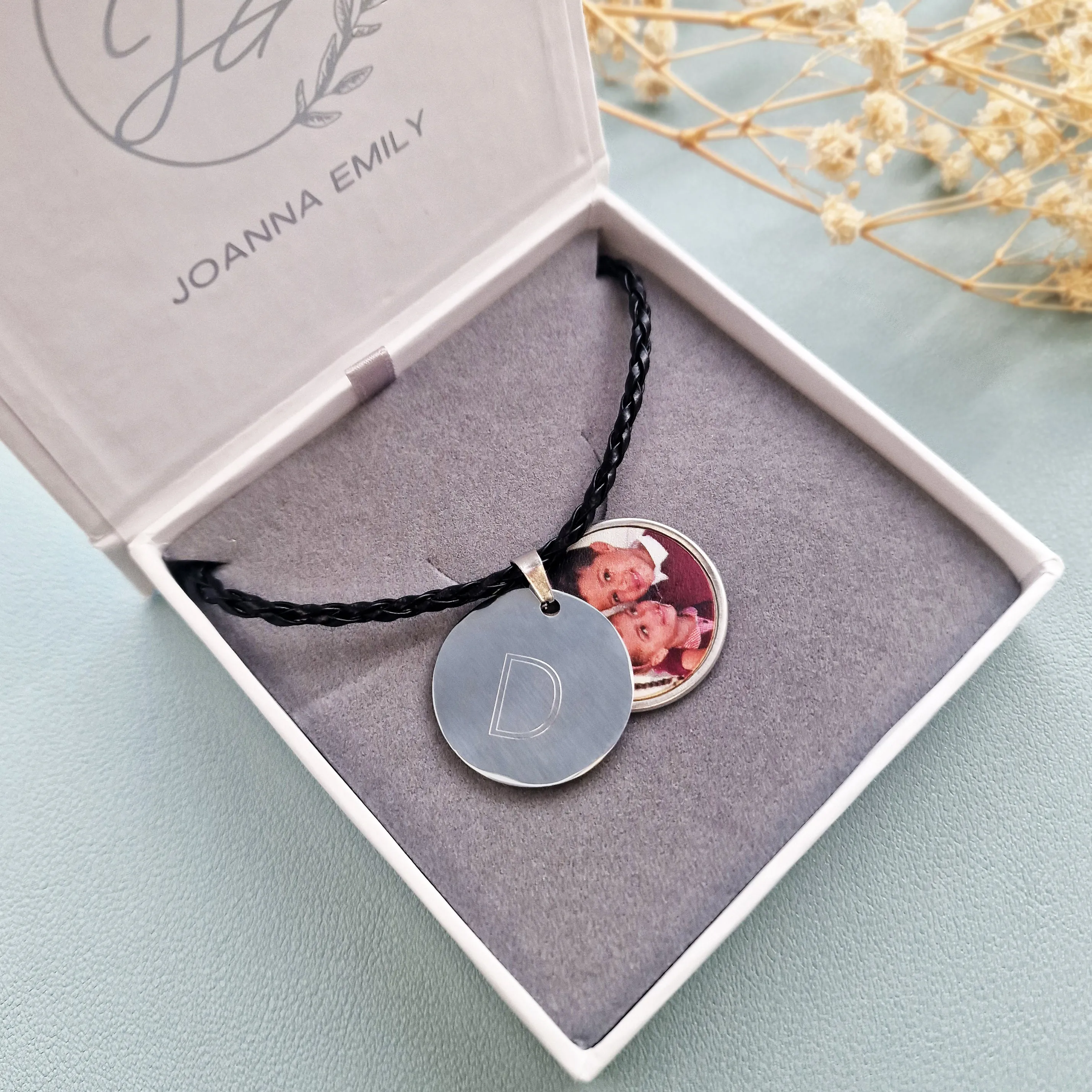 Men's Personalised Secret Photo Family Necklace