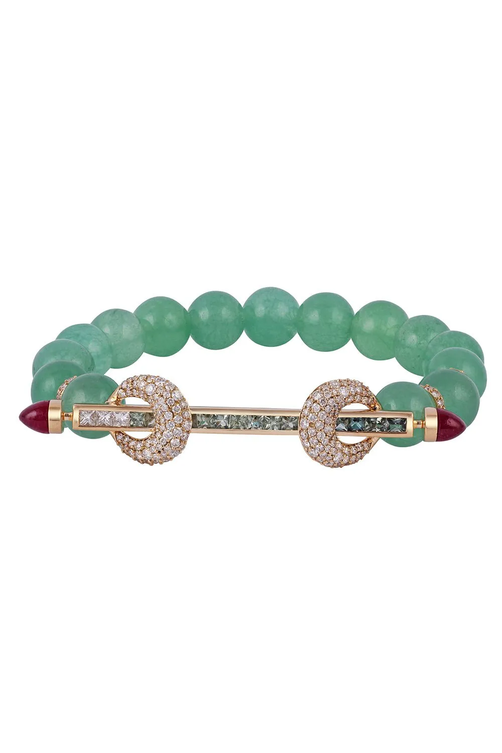 Mint Jade Ombre Chakra Bracelet
