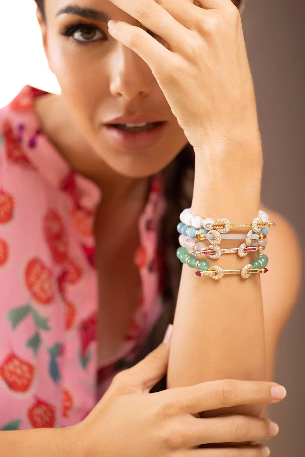 Mint Jade Ombre Chakra Bracelet