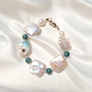 Mother Pearl and Jade Bracelet