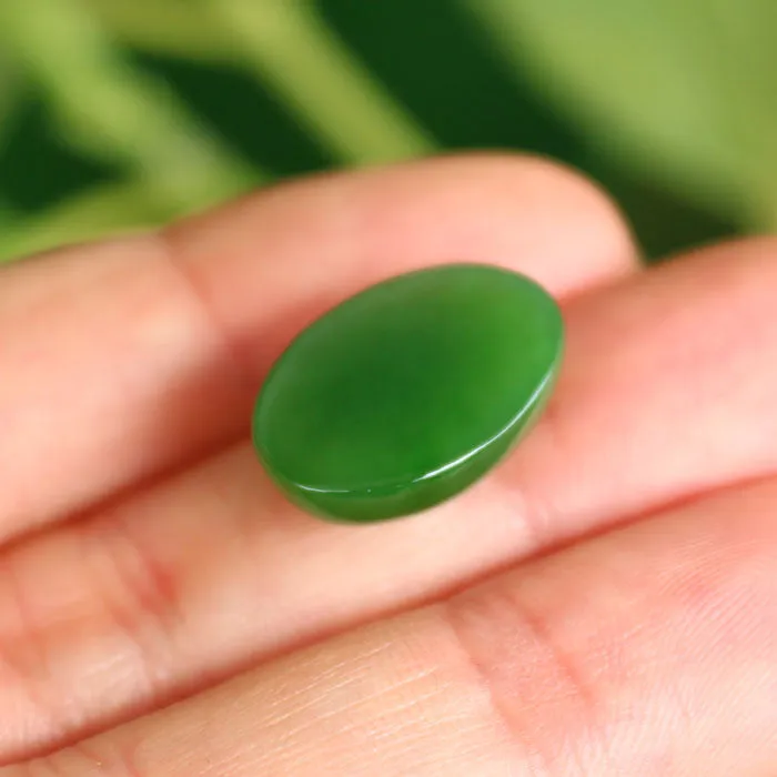 Natural Jade Eggs Green Nephrite Cab WBD110