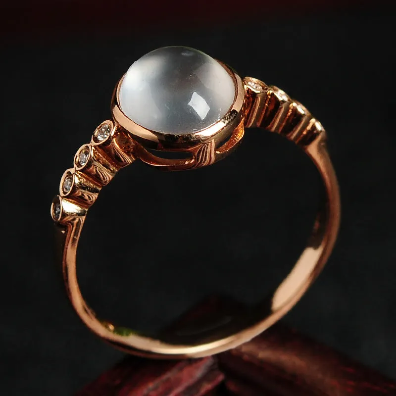 Natural Jade Ring Jadeite Gold Ring RG2