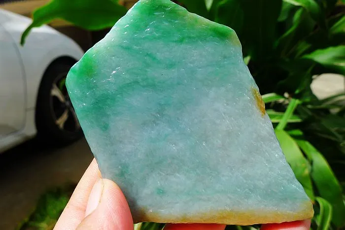 Natural Jade Rough Jadeite Raw (108g,9.2X6X0.8cm)
