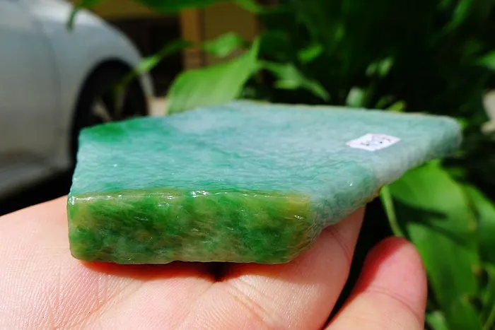 Natural Jade Rough Jadeite Raw (108g,9.2X6X0.8cm)