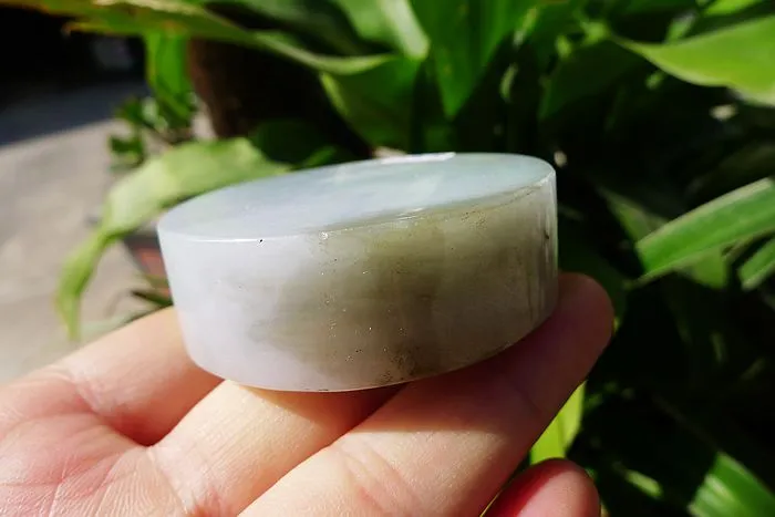 Natural Jade Rough Jadeite Raw (126g,5.3X5.3X1.7cm)