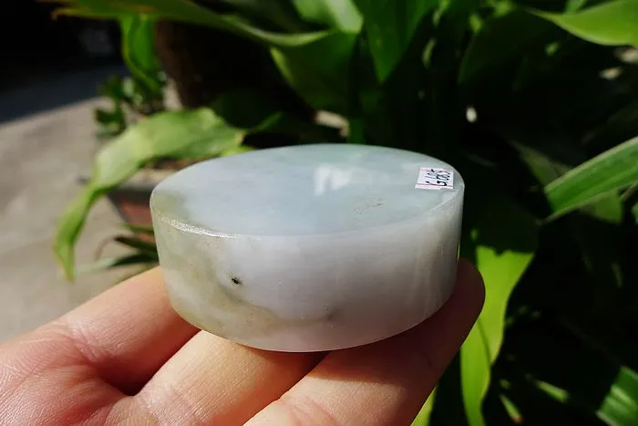 Natural Jade Rough Jadeite Raw (126g,5.3X5.3X1.7cm)