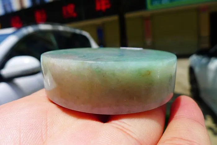 Natural Jade Rough Jadeite Raw (133g,5.65X5.65X1.55cm)