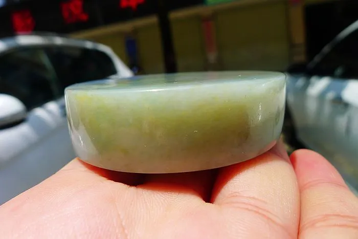 Natural Jade Rough Jadeite Raw (133g,5.65X5.65X1.55cm)