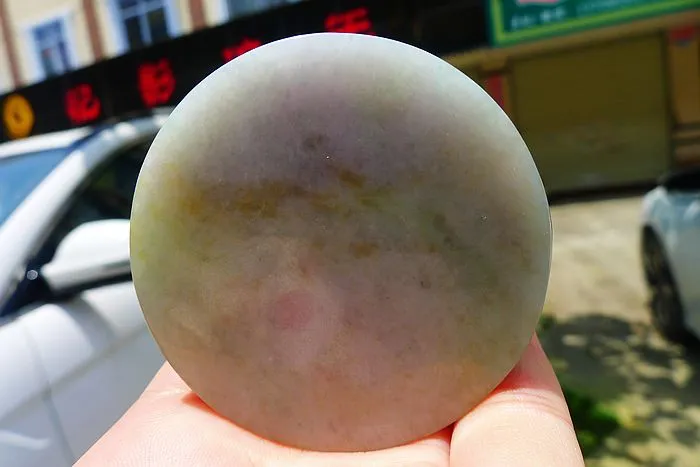 Natural Jade Rough Jadeite Raw (133g,5.65X5.65X1.55cm)