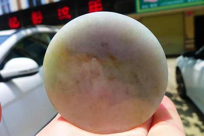 Natural Jade Rough Jadeite Raw (133g,5.65X5.65X1.55cm)