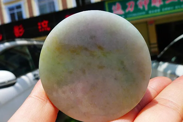 Natural Jade Rough Jadeite Raw (133g,5.65X5.65X1.55cm)